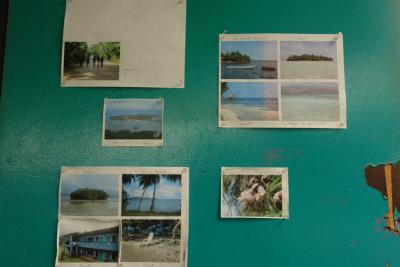 These are prints of Robs photographs on the inside of his classroom door revealing Pohnpei