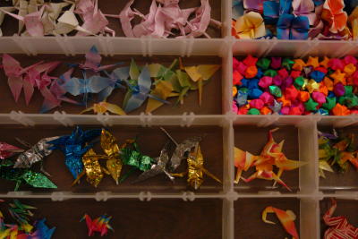 these are the peace cranes i brought for the children of Pohnpei, Micronesia... .see...