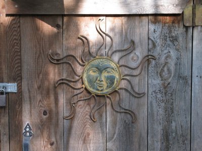 The shed door.