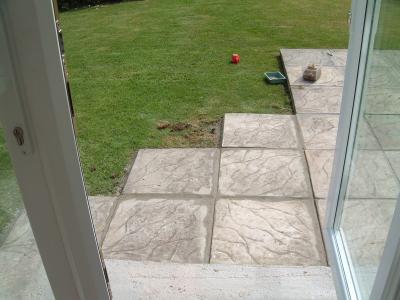 29th May. Leftover stones re layed to join old patio.