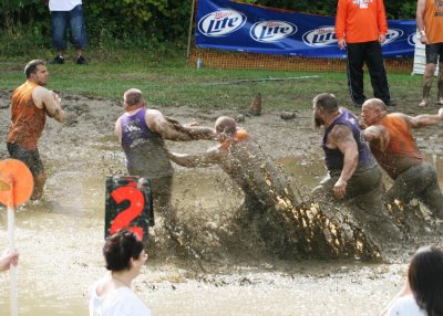 a wall of mud