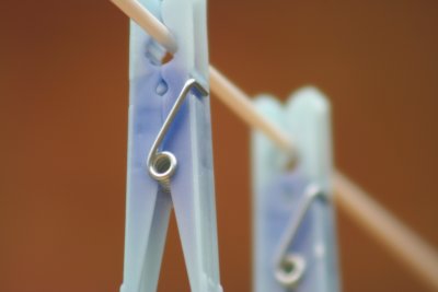 Pegs on the washing line
