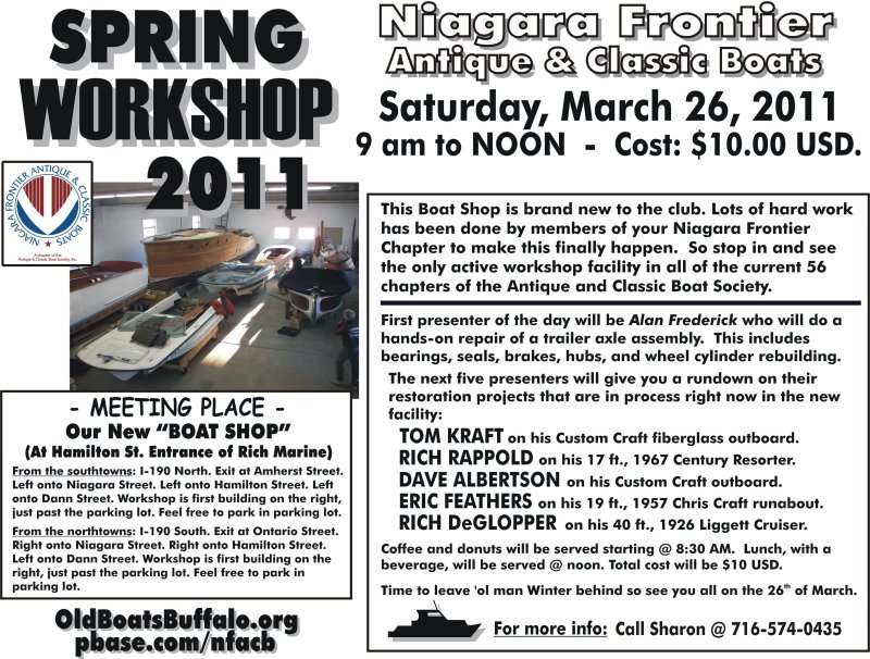 SPRING 2011 Newsletter - Niagara Frontier Antique & Classic Boats