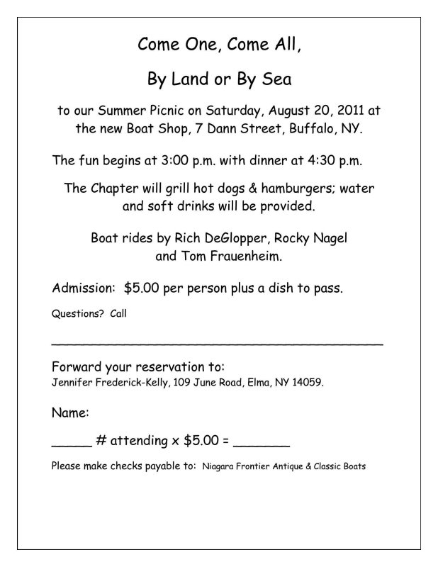 SUMMER 2011 Newsletter - Niagara Frontier Antique & Classic Boats, Inc.