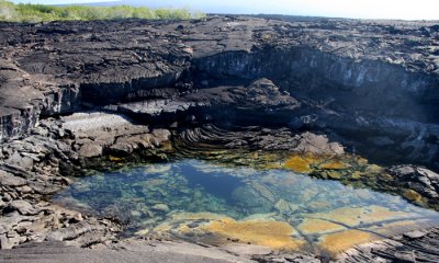 Lava and salt water pool