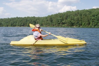 Rebecca kayaking