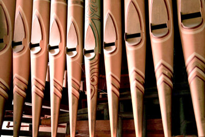 painted organ pipes