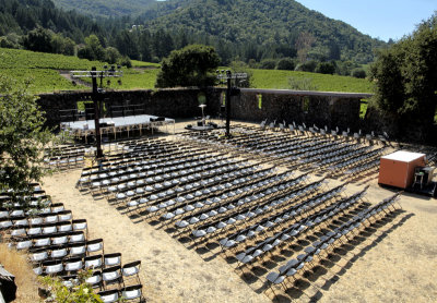 Chair rows in vineyards at Jack London State Park