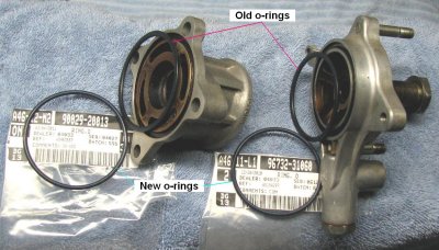 Oil filter bracket o-rings