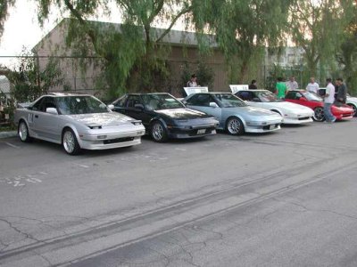 Gathering for the raffle