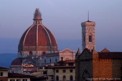 40709  - Sun setting over Florence