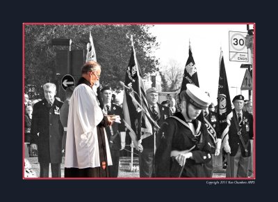 The Chaplain Leads the Service of Remembrance  