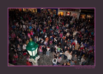 The crowds wait for the Switch On 