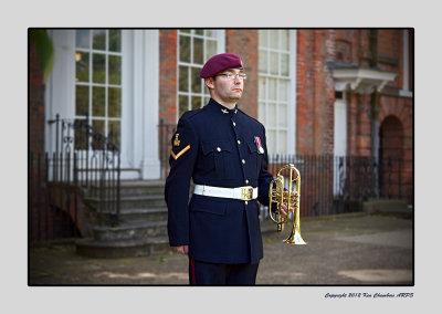 Bugler stands ready