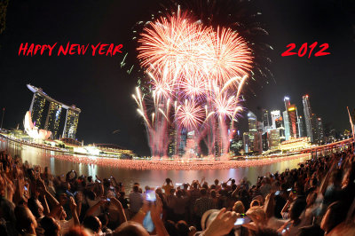 Countdown 2012 at Singapore Marina Bay