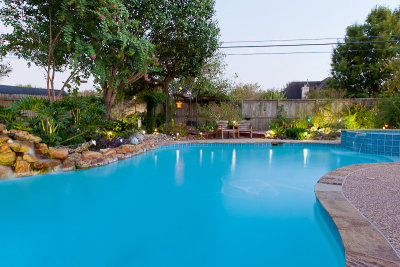 Pool at dusk