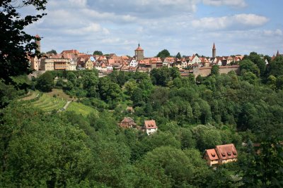 View of Rothenburg from the garden wall