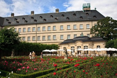 rose garden at Neue Residenz