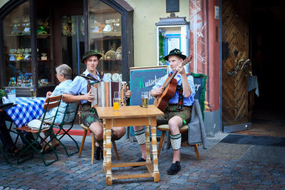 traditional Bavarian music outside my hotel