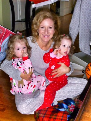 Mom With The Twins-Xmas 2011