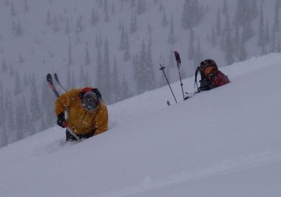 Marco checking the snow