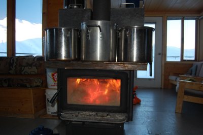 Lodge stove and water melter