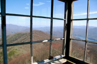 view from Shuckstack Fire Tower