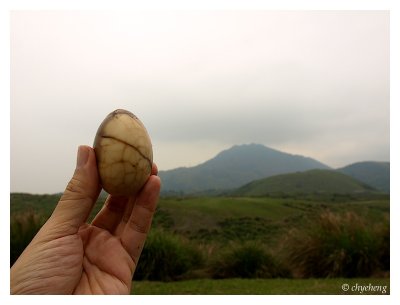 高山上享用茶葉蛋