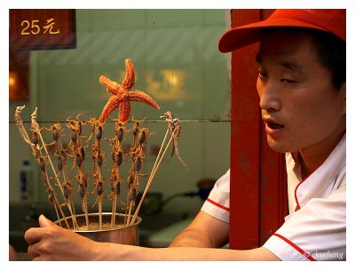 Anyone dare to try scorpions on a stick? How about starfish?