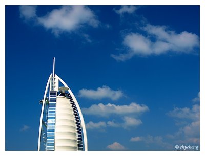 Perfect blue sky with clouds