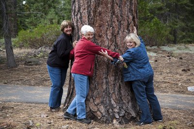 Nancy, Carol and Peggy at Hugging Tree
