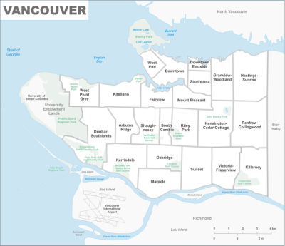 Map of Vancover
