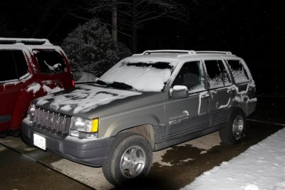 The first night's snowfall