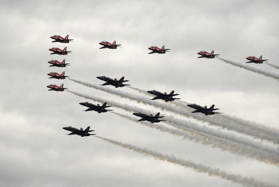 Red Arrows and Blue Angels