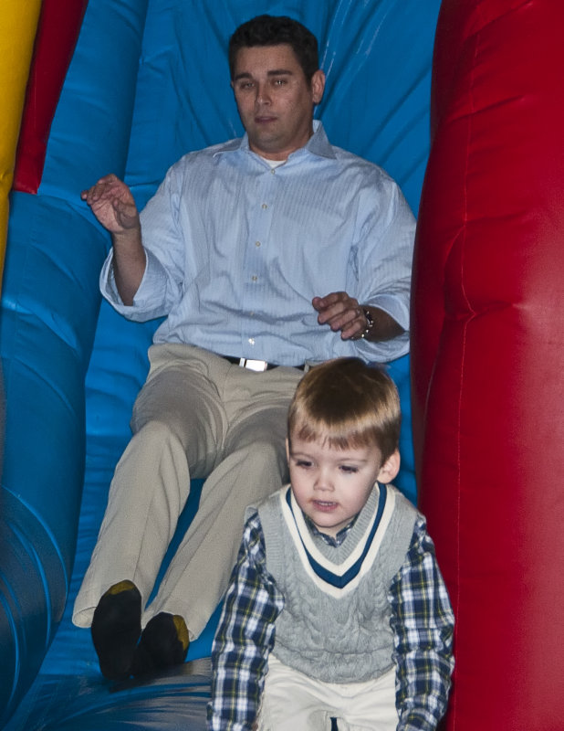 Sebastian and Hudson Take A Slide
