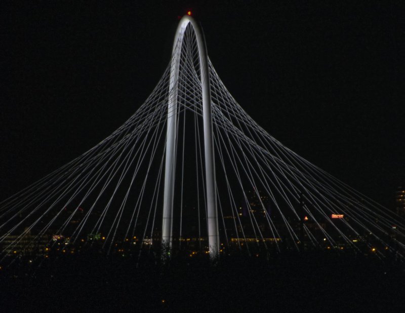 The Margaret Hunt Hill Bridge At Night