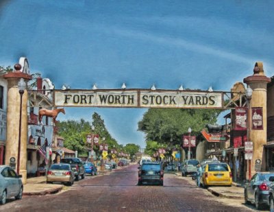 Fort Worth Stockyards (In Oil)