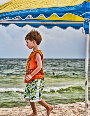 Under The Umbrella, On The Sand