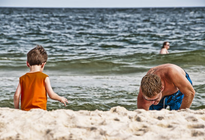 Eli and Richard Look For Shells