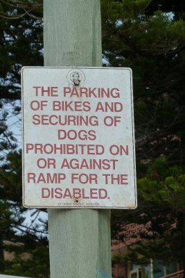 Dogs and Bikes sign