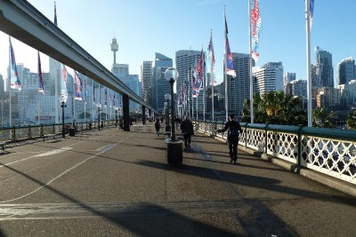 Pyrmont Bridge is now a walkway and cycleway