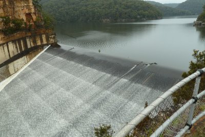 Nepean Dam - Main Spillway in flood