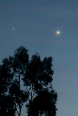 Aldebaran, Jupiter and Venus in the morning sky