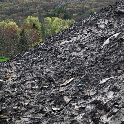 Dirty Snow Pile in Spring.