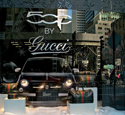 Fiat 500 by Gucci - Saks 5th Ave. display
