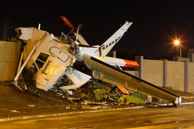 This aircraft crashed after reporting power loss.  Sadly, 1 fatality, 2 injured.

