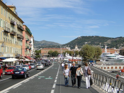 Along the harbor
