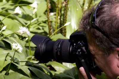 Doug getting upclose to the Ramsons
