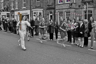 The Olympic flame reaches Bishop Auckland