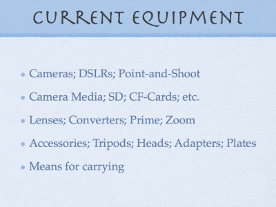 Current Equipments